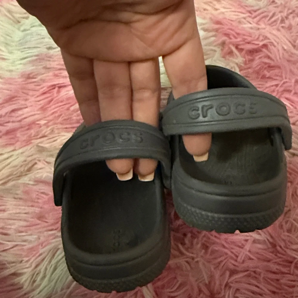 CROCS Gray Clogs with Superhero Charm